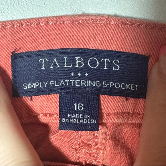 Talbots Simply Flattering 5 Pocket Straight Leg Jeans Cotton Blend Size 16 - Picture 9 of 10